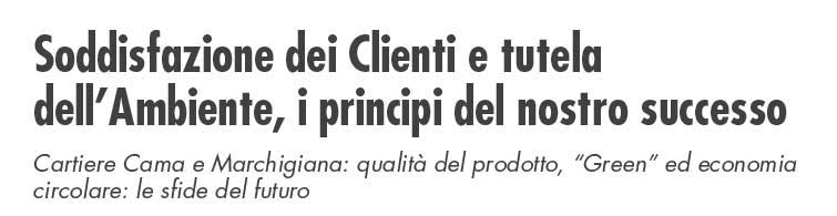 immagine che descrive i principi di successo di Cartiera Cama Cartiera Marchigiana